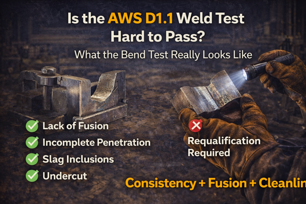 Is the AWS D1.1 Weld Test Hard to Pass? What the Bend Test Really Looks Like